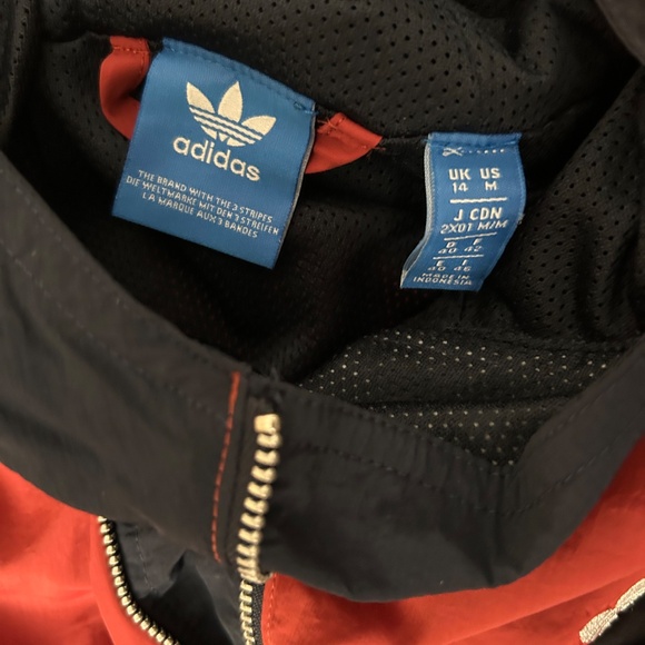 Adidas Women's Pullover Windbreaker Color-block Hoodie Jacket - Picture 3 of 3